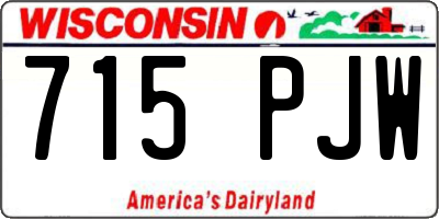 WI license plate 715PJW