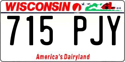 WI license plate 715PJY