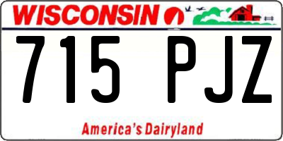 WI license plate 715PJZ