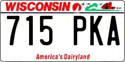 WI license plate 715PKA