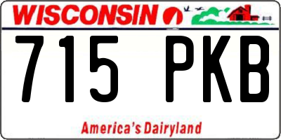 WI license plate 715PKB