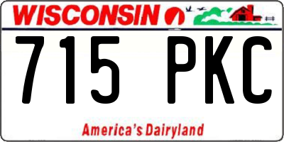 WI license plate 715PKC