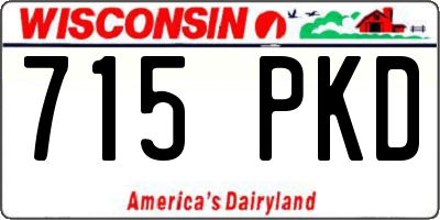 WI license plate 715PKD
