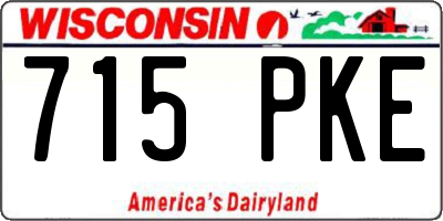 WI license plate 715PKE
