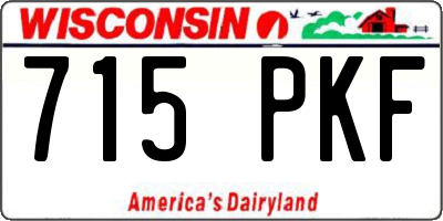 WI license plate 715PKF
