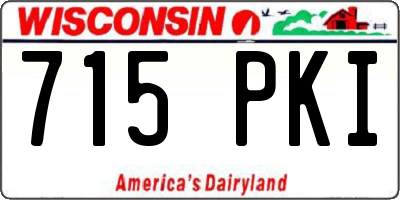 WI license plate 715PKI