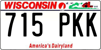 WI license plate 715PKK