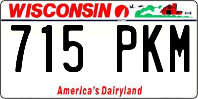 WI license plate 715PKM