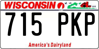 WI license plate 715PKP