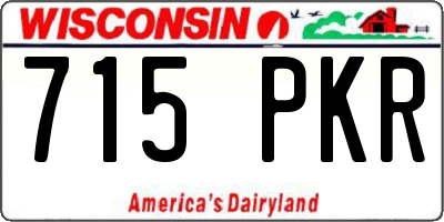WI license plate 715PKR
