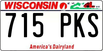 WI license plate 715PKS