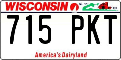WI license plate 715PKT