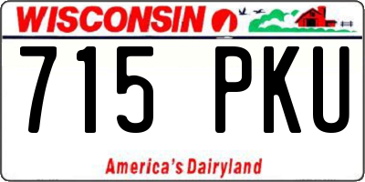 WI license plate 715PKU