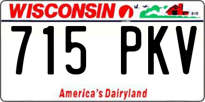 WI license plate 715PKV