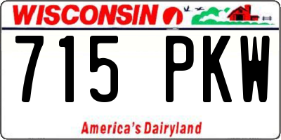 WI license plate 715PKW