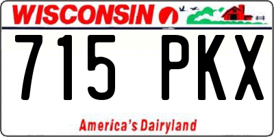 WI license plate 715PKX