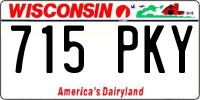 WI license plate 715PKY