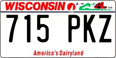 WI license plate 715PKZ