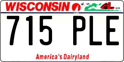 WI license plate 715PLE