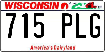 WI license plate 715PLG