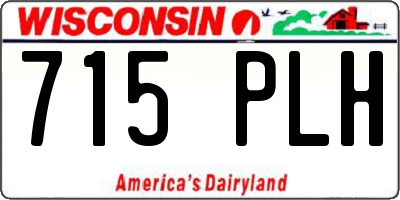 WI license plate 715PLH