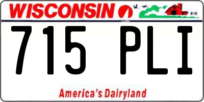 WI license plate 715PLI