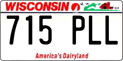 WI license plate 715PLL
