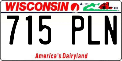 WI license plate 715PLN