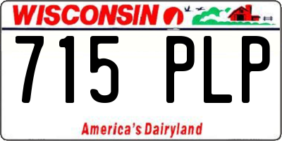 WI license plate 715PLP