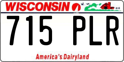 WI license plate 715PLR