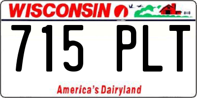 WI license plate 715PLT