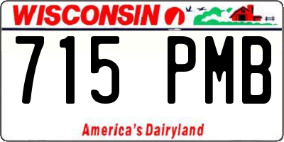 WI license plate 715PMB