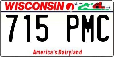 WI license plate 715PMC