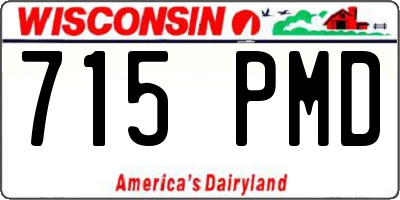 WI license plate 715PMD