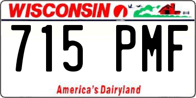 WI license plate 715PMF