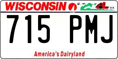 WI license plate 715PMJ