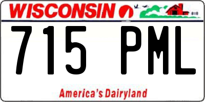 WI license plate 715PML