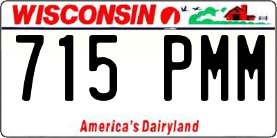 WI license plate 715PMM