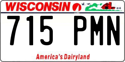 WI license plate 715PMN