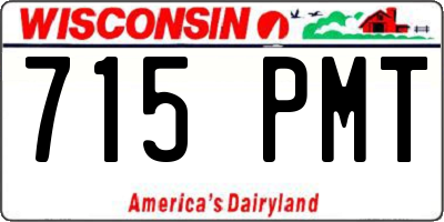 WI license plate 715PMT