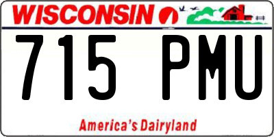 WI license plate 715PMU