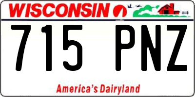 WI license plate 715PNZ