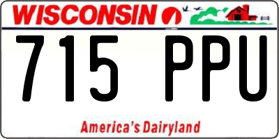 WI license plate 715PPU