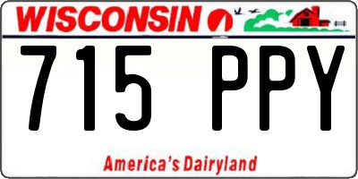 WI license plate 715PPY