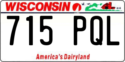 WI license plate 715PQL