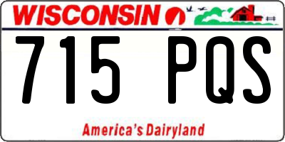 WI license plate 715PQS