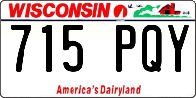 WI license plate 715PQY