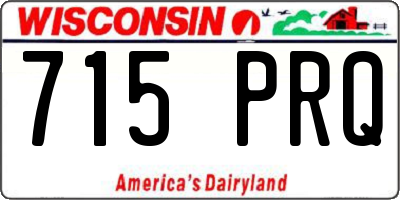 WI license plate 715PRQ