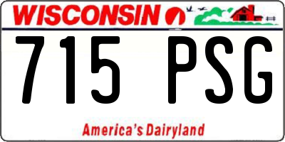 WI license plate 715PSG