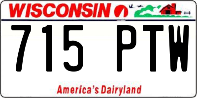 WI license plate 715PTW